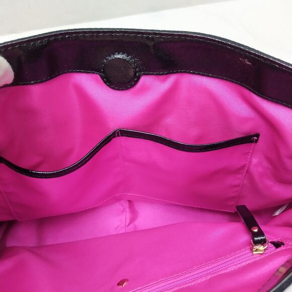 Kate Spade Multicolor Canvas Leather Trim Double Handles Satchel Bag - Picture 11 of 16